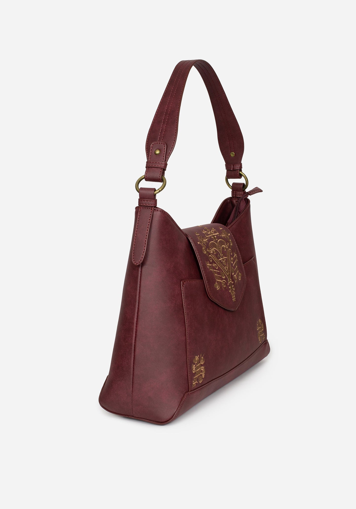 Neriene Embroidered Slouchy Shoulder Bag