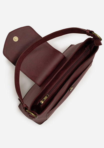 Neriene Embroidered Slouchy Shoulder Bag