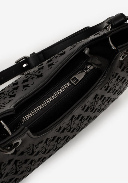 Crux Cut Out Faux Leather Shoulder Bag