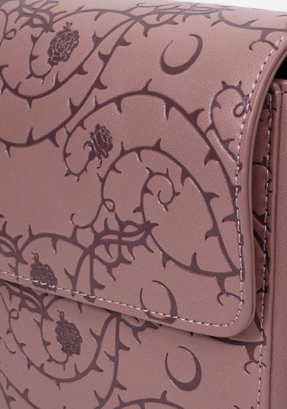 Rosethorn Floral Debossed Crossbody Bag