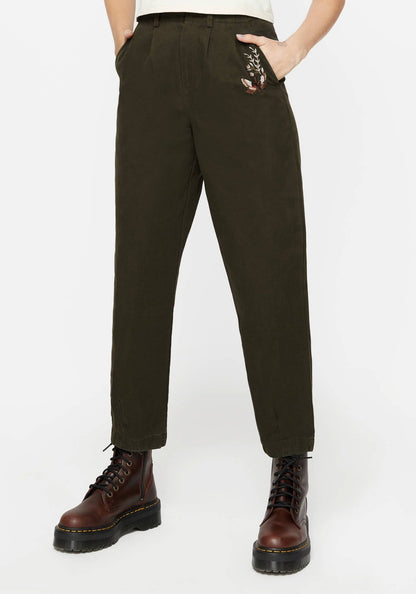 Copia Embroidered Tapered Tailored Trousers
