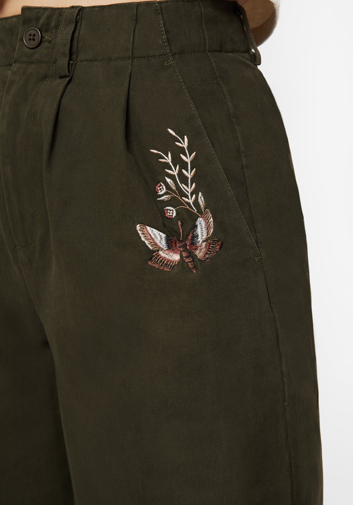 Copia Embroidered Tapered Tailored Trousers