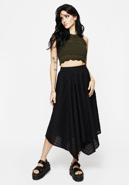 Blythe Handkerchief Hem Midaxi Skirt