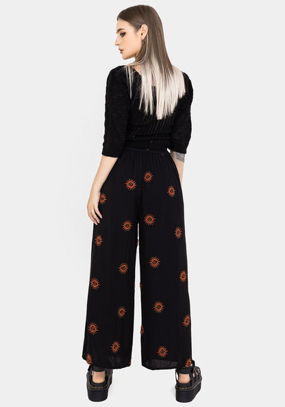 Solstice Embroidered Wide Leg Culotte