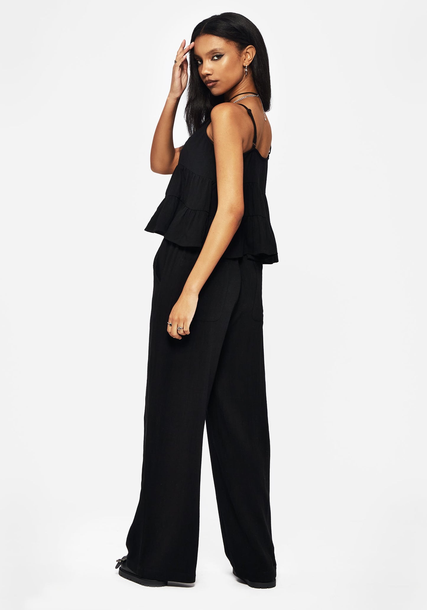 Merrymount Embroidered Wide Leg Trouser