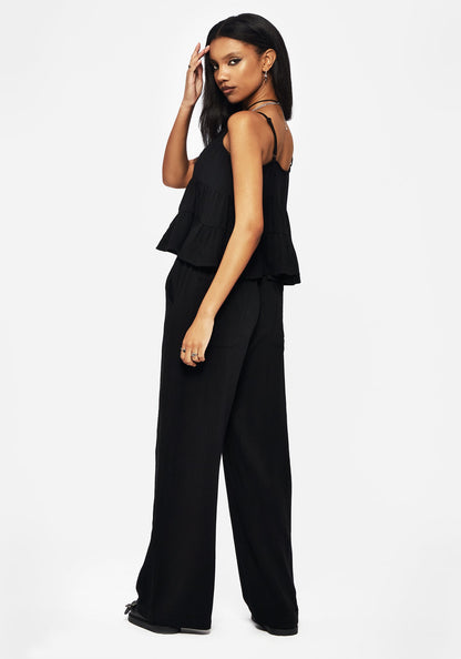 Merrymount Embroidered Wide Leg Trouser