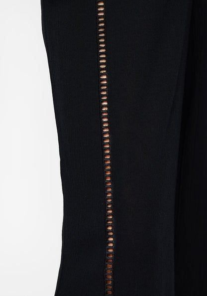 Blessing Lace Trim Wide Leg Trouser