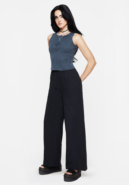 Rian Seersucker Straight Leg Trousers