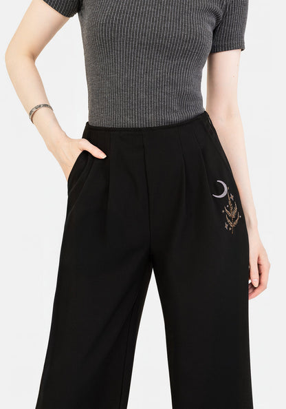 Lucia Firefly Embroidered Pleated Trousers