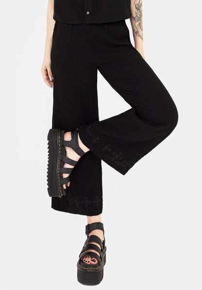 Damara Embroidered Cotton Culottes