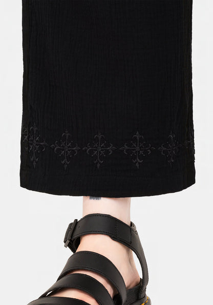 Damara Embroidered Cotton Culottes