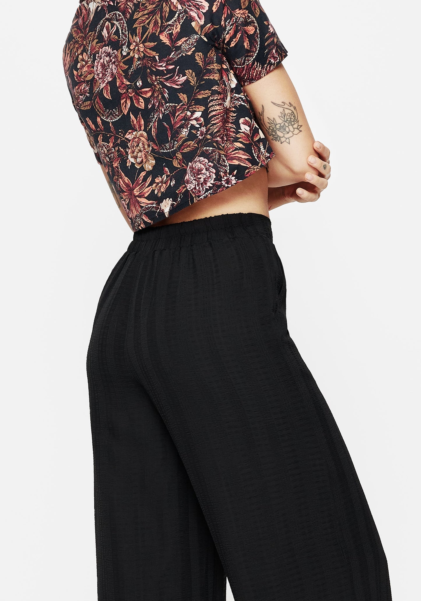 Tabitha Wide Leg Check Trousers