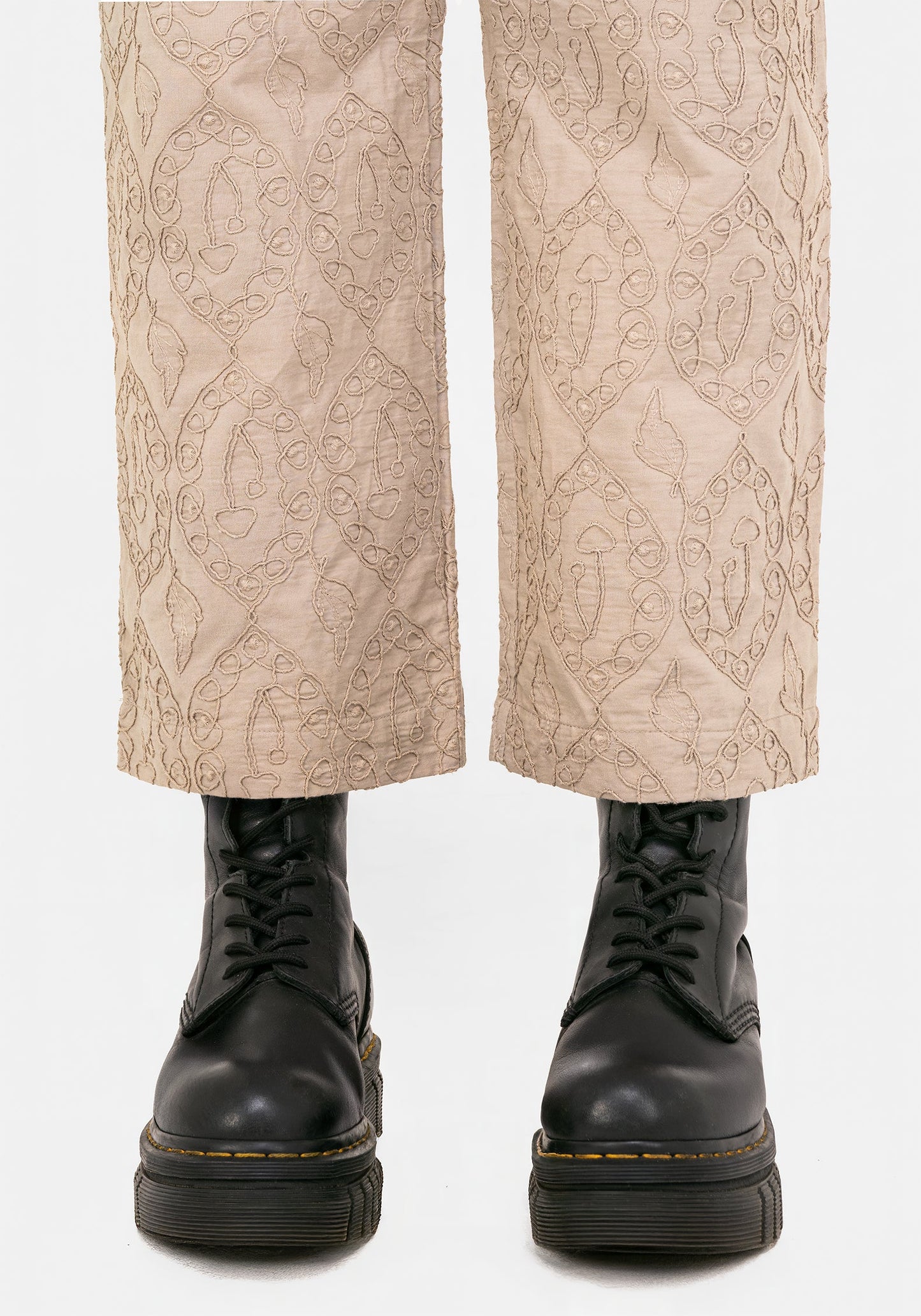 Suma Cotton Textured Pull On Tapered Trouser