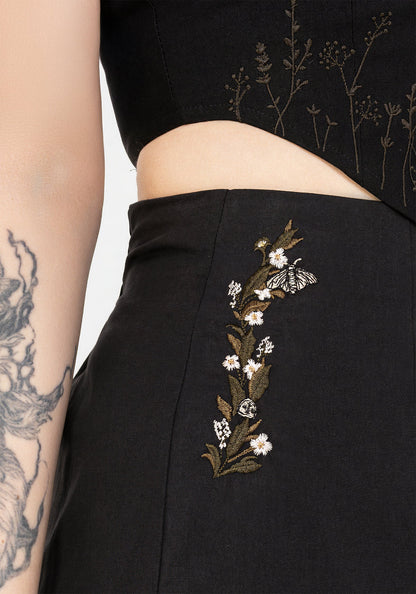 Harmony Embroidered Cropped Trouser