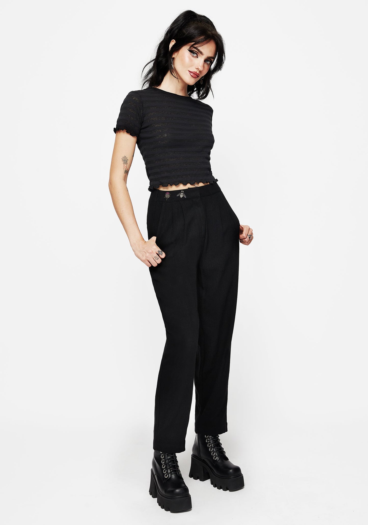 Chloris Embroidered Waist Balloon Trouser