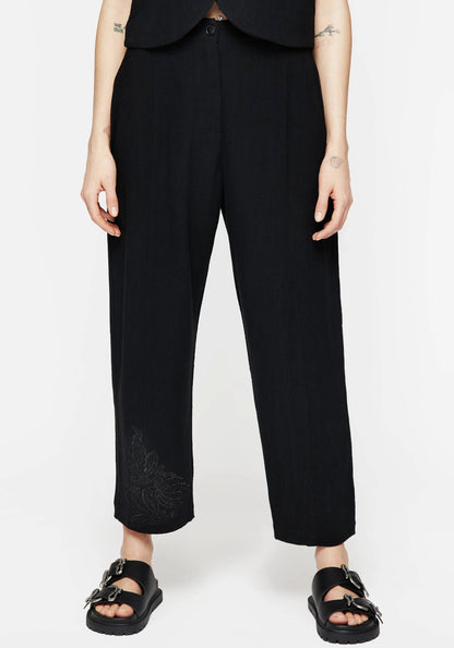 Aya Embroidered Linen Blend Balloon Pants