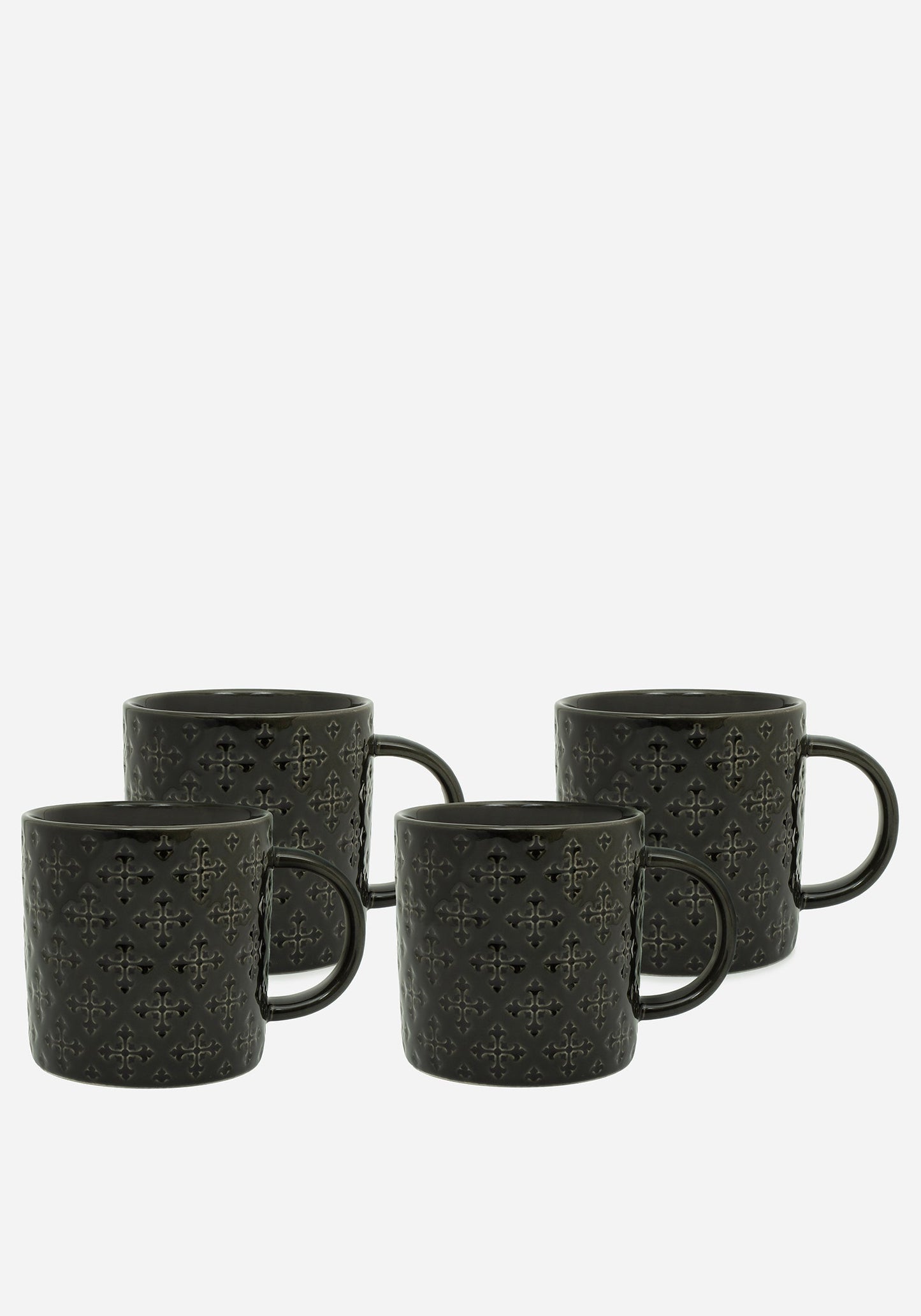 Crux Debossed Ombre Mug (4 Piece Set)