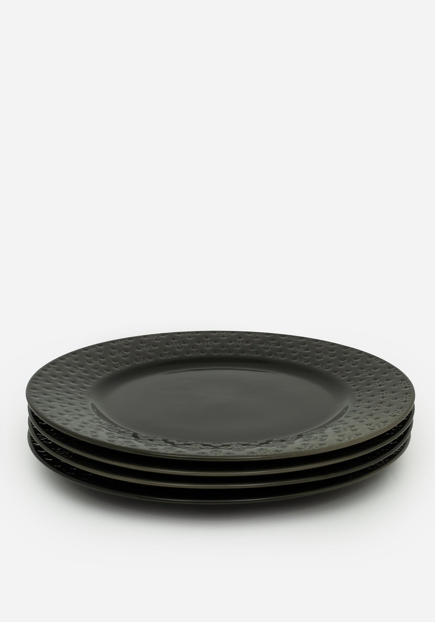 Crux Debossed Ombre Dinner Plate (4 Piece Set)
