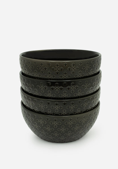 Crux Debossed Ombre Bowl (4 Piece Set)