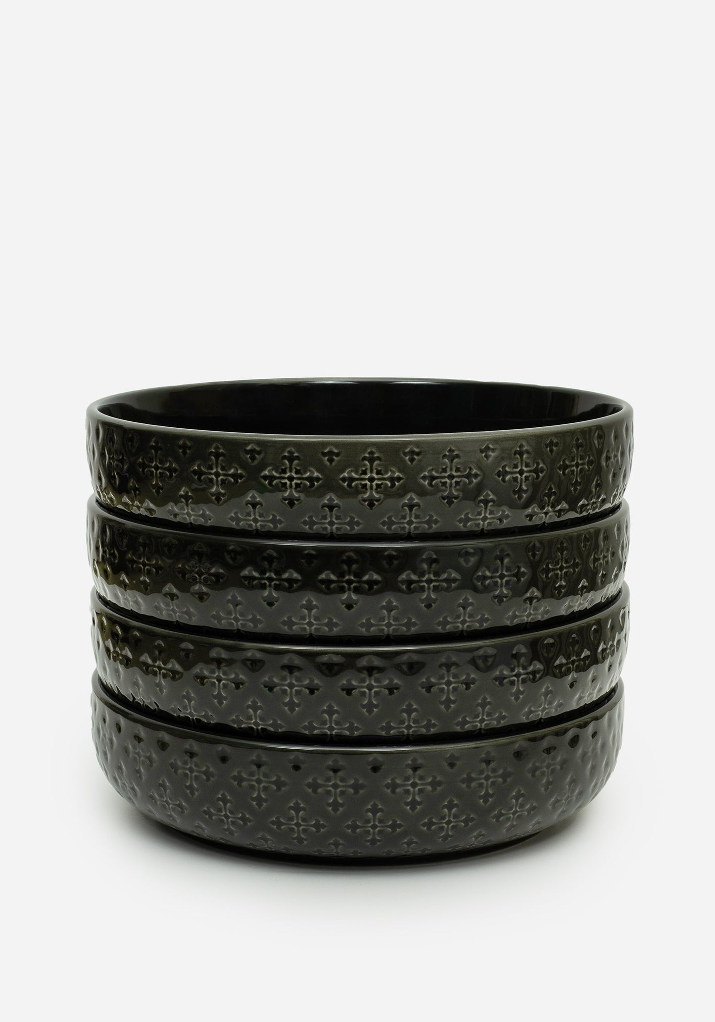 Crux Debossed Ombre Pasta Bowl (4 Piece Set)