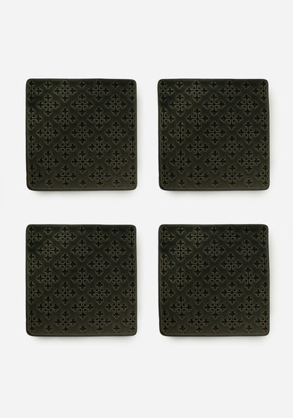 Crux Debossed Ombre Coaster Set (4 Piece Set)