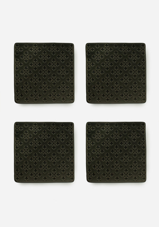 Crux Debossed Ombre Coaster Set (4 Piece Set)
