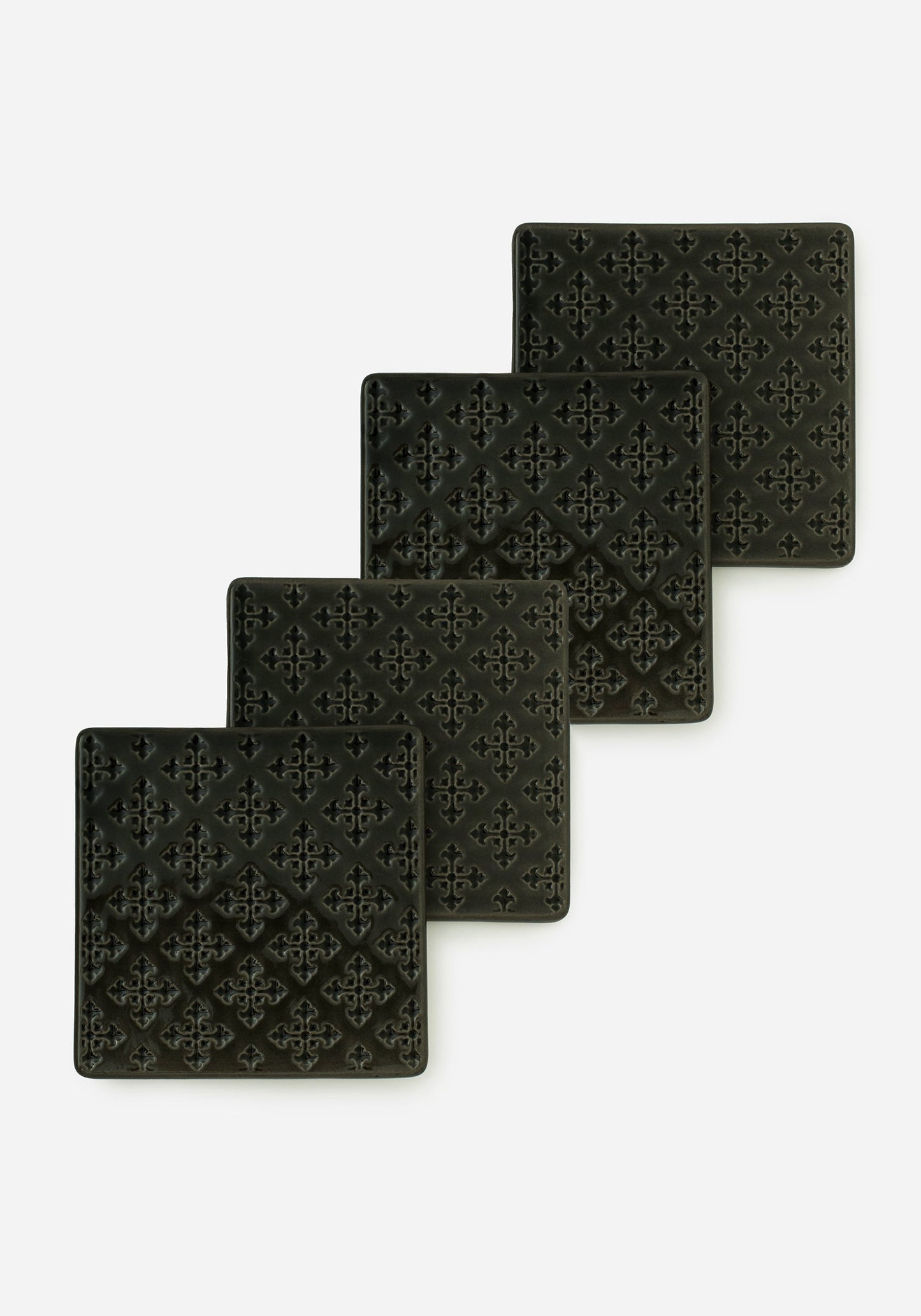 Crux Debossed Ombre Coaster Set (4 Piece Set)