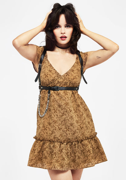 Amelia Floral Print Tiered Mini Dress