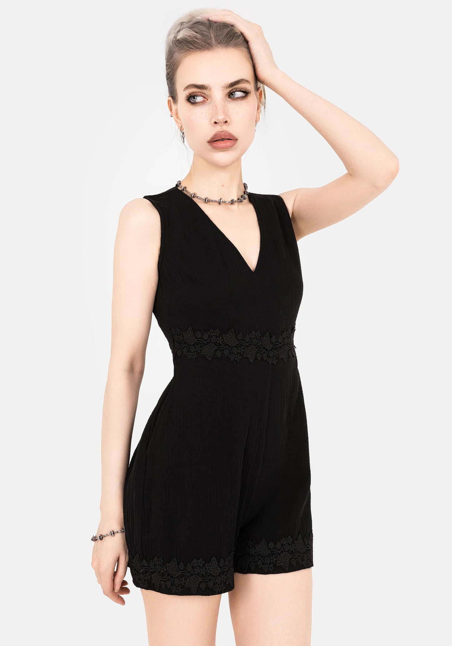 Alder Cotton Ivy Detail Playsuit