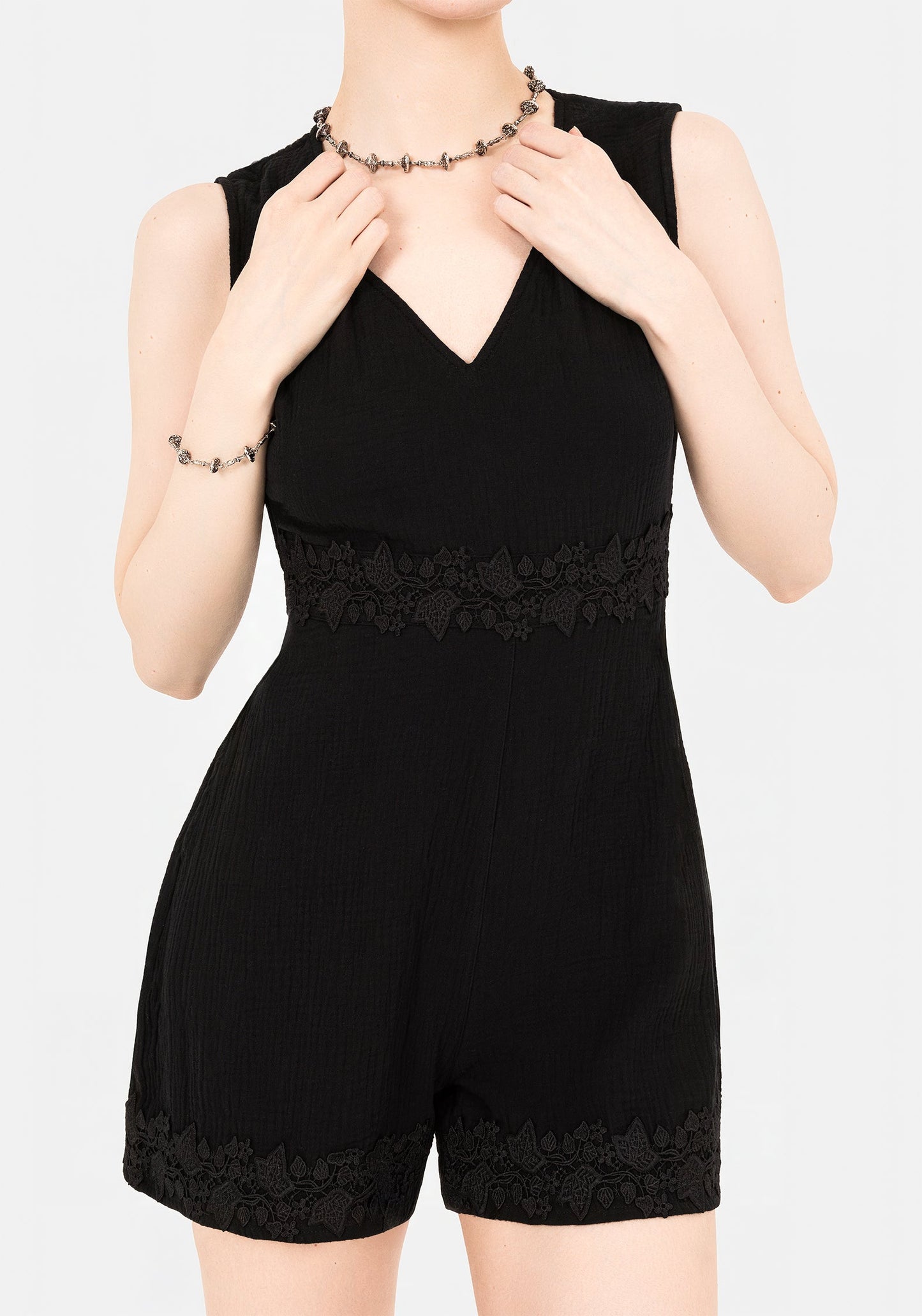 Alder Cotton Ivy Detail Playsuit