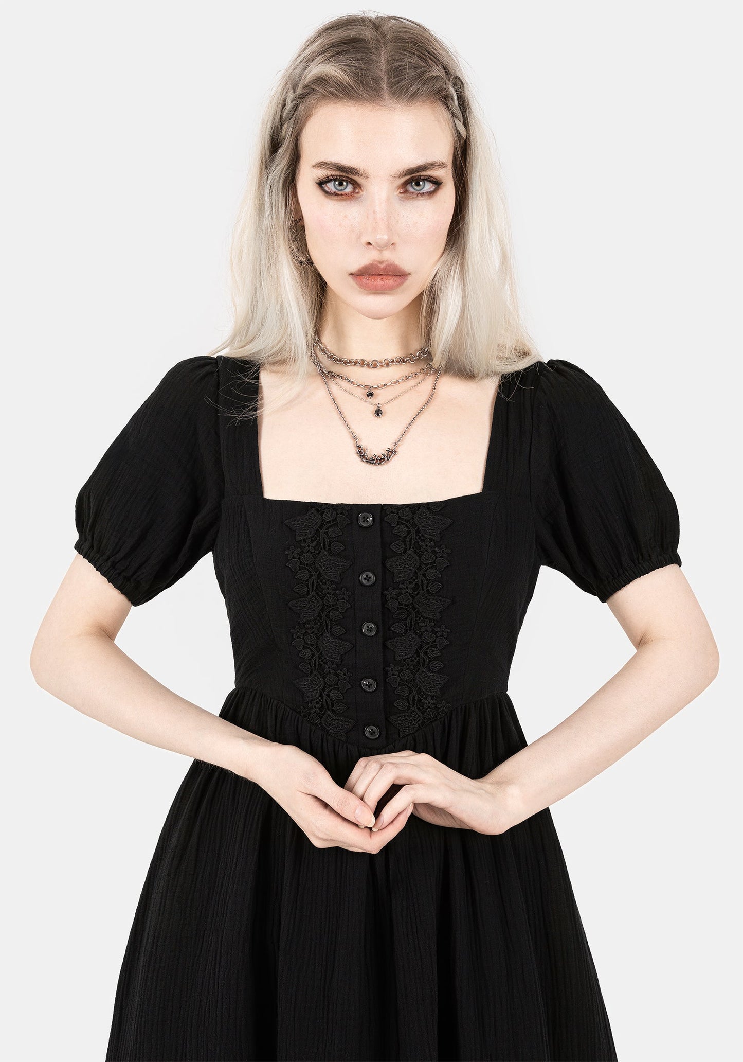 Alder Cotton Detail Midaxi Dress