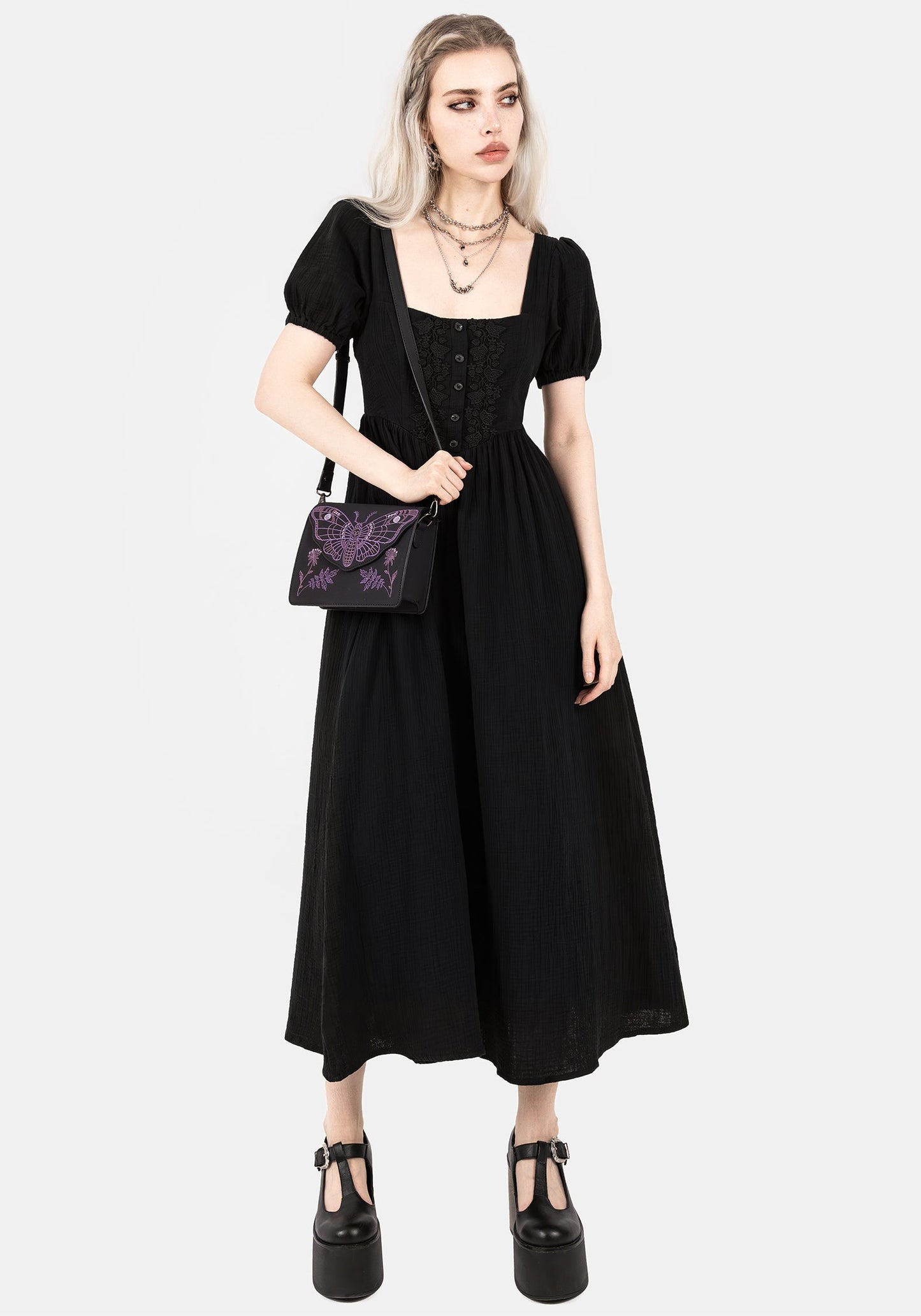 Alder Cotton Detail Midaxi Dress