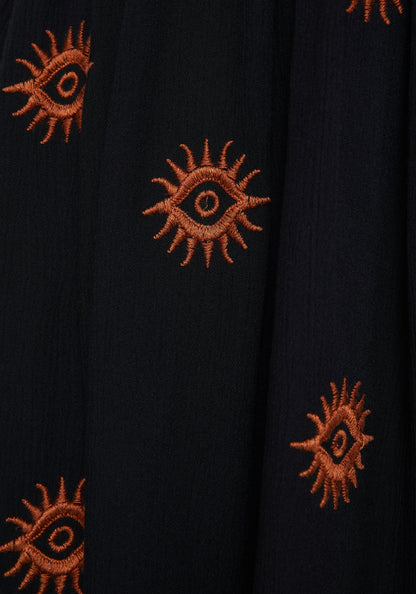 Solstice Embroidered Smock Mini Dress