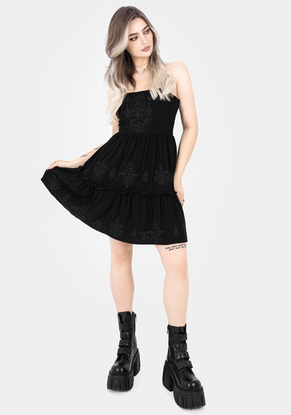 Cordata Embroidered Cami Mini Smock Dress