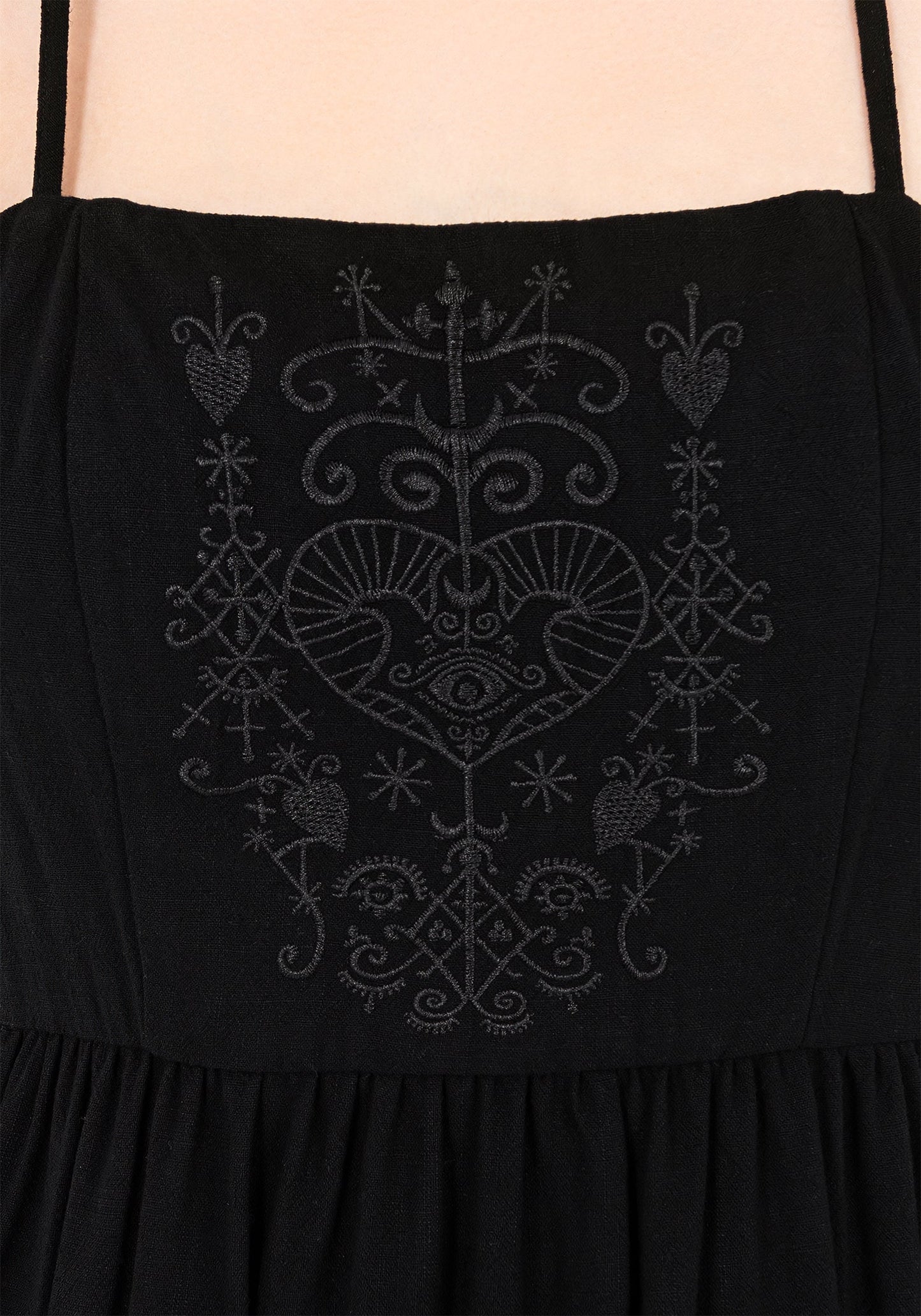 Cordata Embroidered Cami Mini Smock Dress