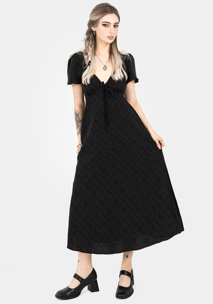 Polgara Floral Jacquard Midaxi Dress
