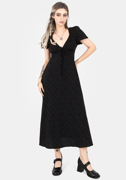 Polgara Floral Jacquard Midaxi Dress