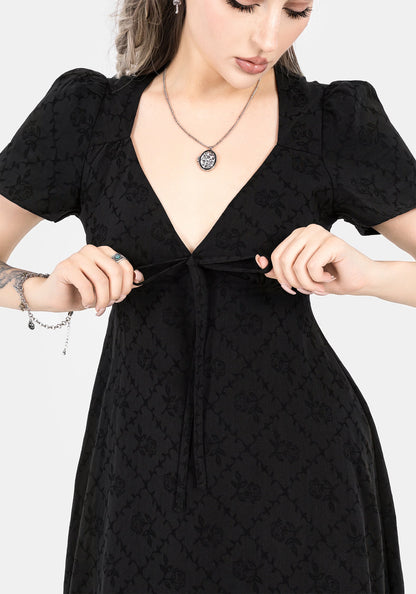 Polgara Floral Jacquard Midaxi Dress