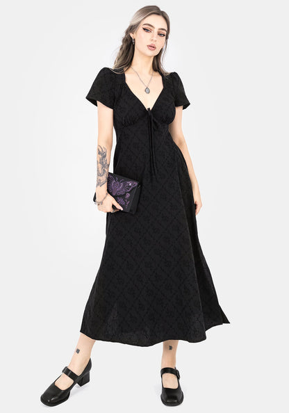 Polgara Floral Jacquard Midaxi Dress