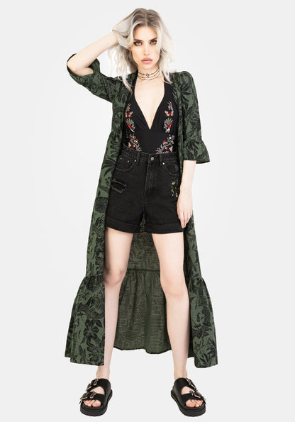 Bashe Cotton Maxi Over Dress - Green