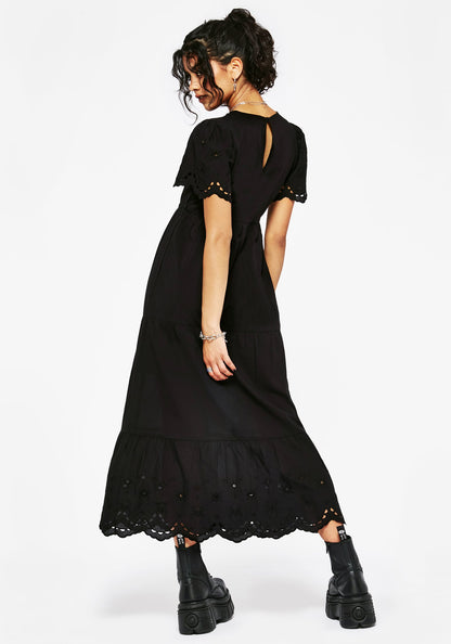 Synthweb Cotton Broderie Hem Midaxi Dress