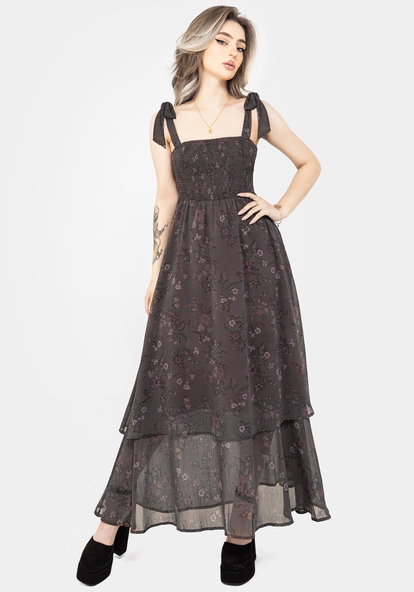 Arnora Cami Tiered Shirred Bodice Maxi Dress