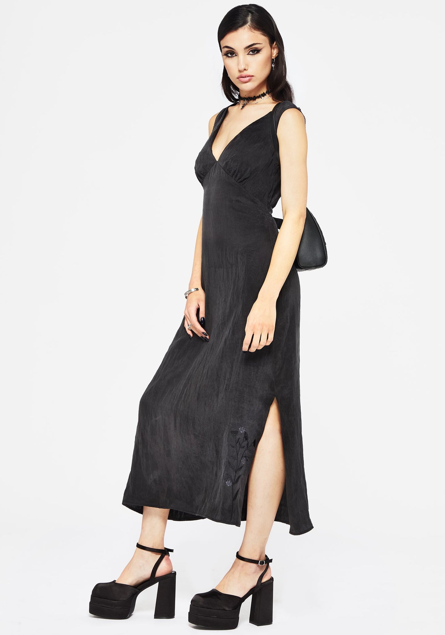 Maeve Lyocell Blend Floral Embroidered Cami Maxi Dress