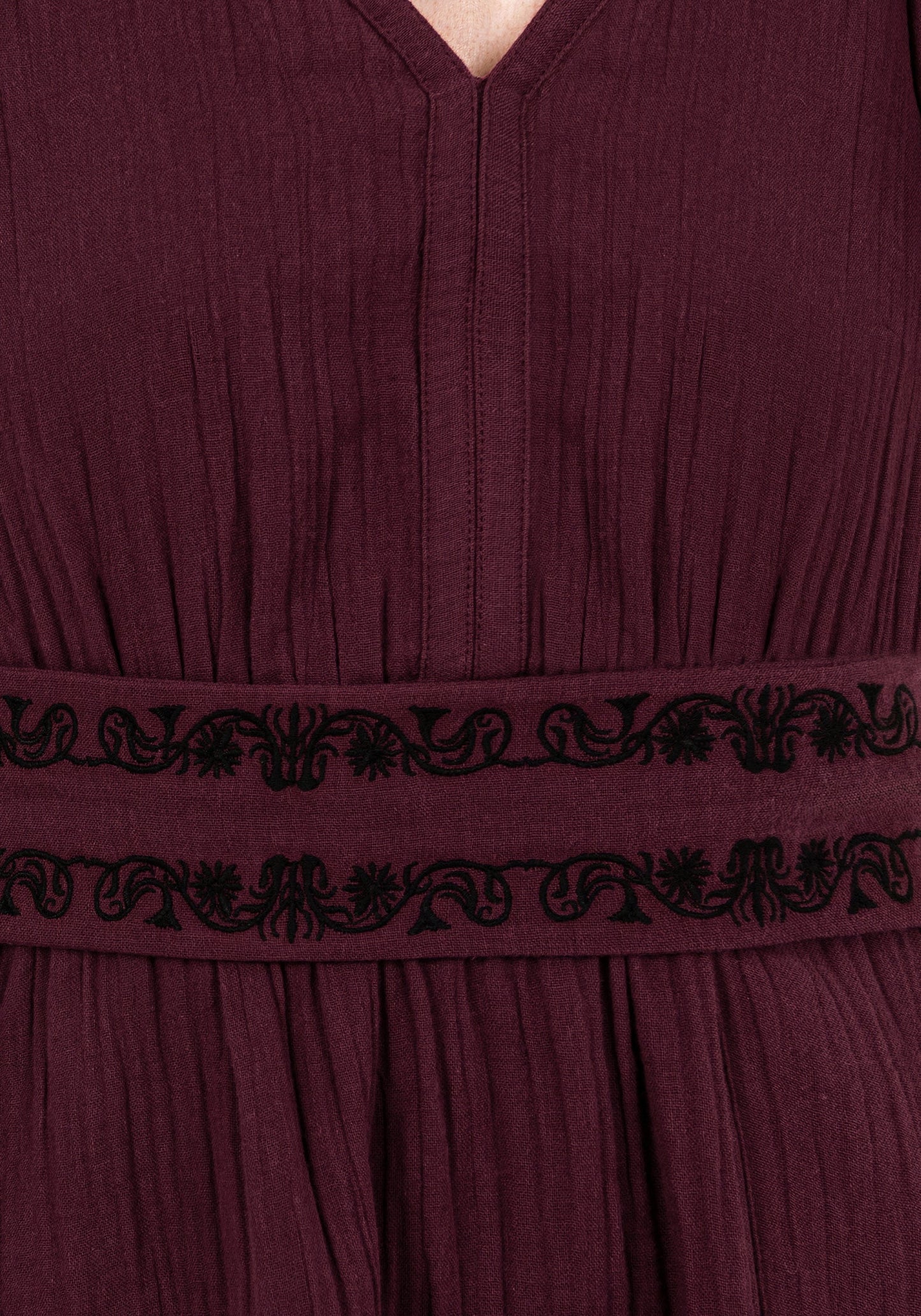 Poultice Embroidered Cotton Mini Dress