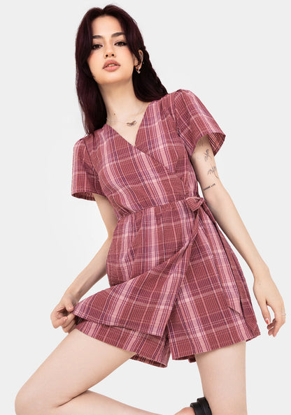 Zorina Cotton Tie Wrap Playsuit