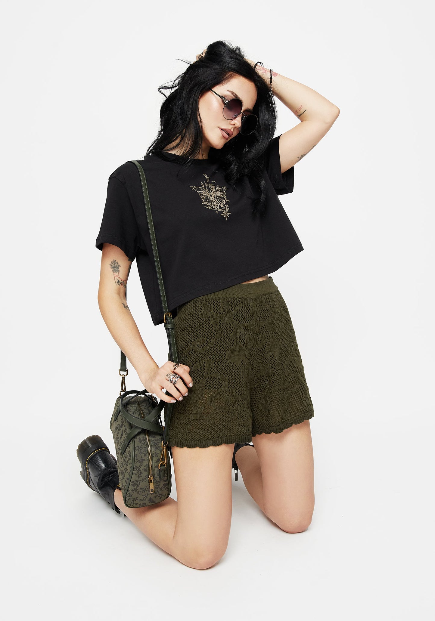 Tulip Jacquard Knit Shorts