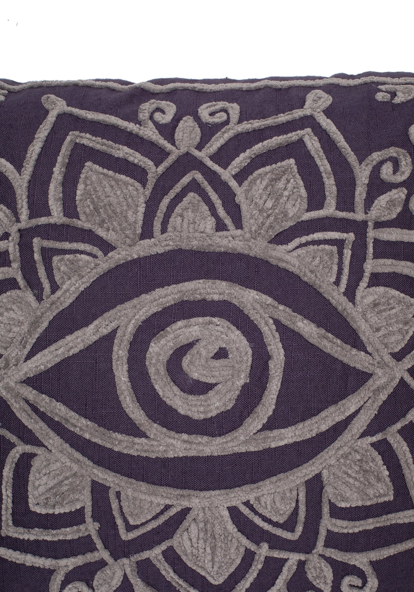 Iris Rope Embroidery Throw Cushion