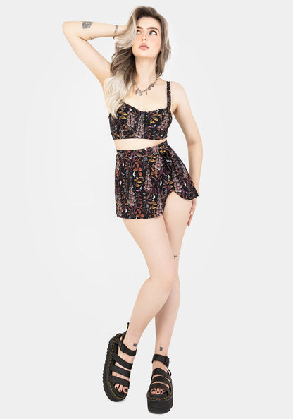 Foxglove Floral Print Bikini Top