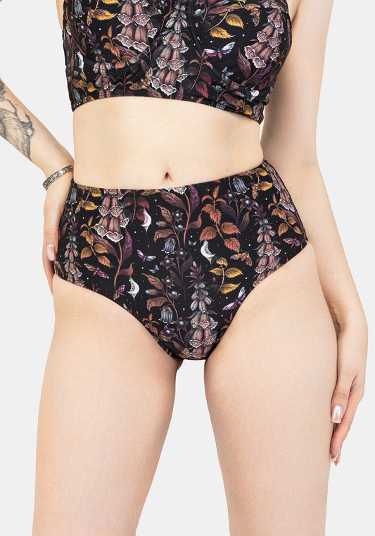 Foxglove Floral Print Swim Bottoms