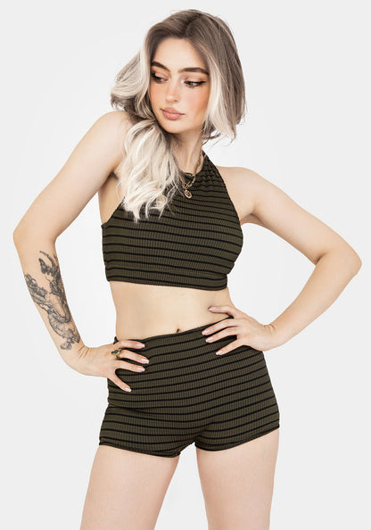 Mire Stripe Racerback Bikini Top